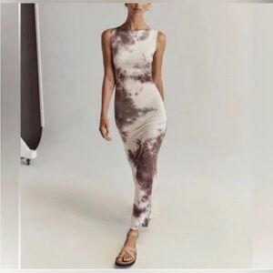 Dissh Coco Mauve Tie Dye Sleeveless Midi Dress